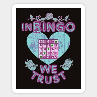 Bingo - In Bingo We Trust/ Teal Heart Magnet